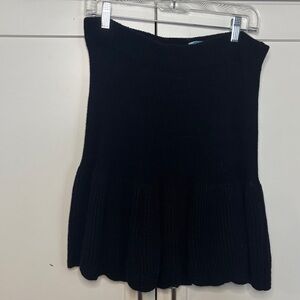 Chic Black A-Line Knit Skirt